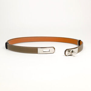 Hermès Kelly 18 Belt Etoupe Epsom Leather Palladium Hardware U 2022 w/ COA